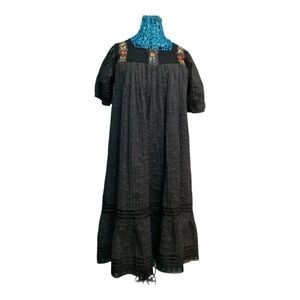 70s Vintage Mexican pin tucked dress,